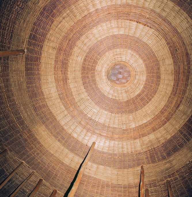 National Museum of Rwanda. Ceiling construction of King's House.