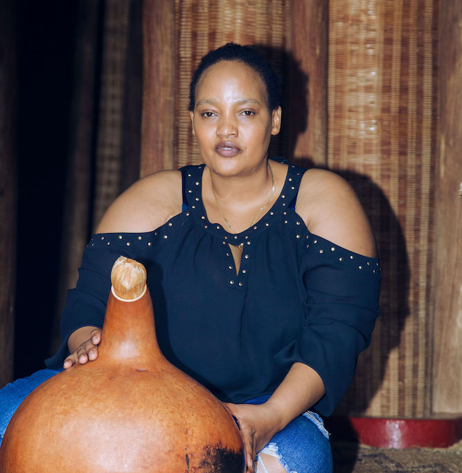 National Museum of Rwanda. Gourd fused or fermented milk